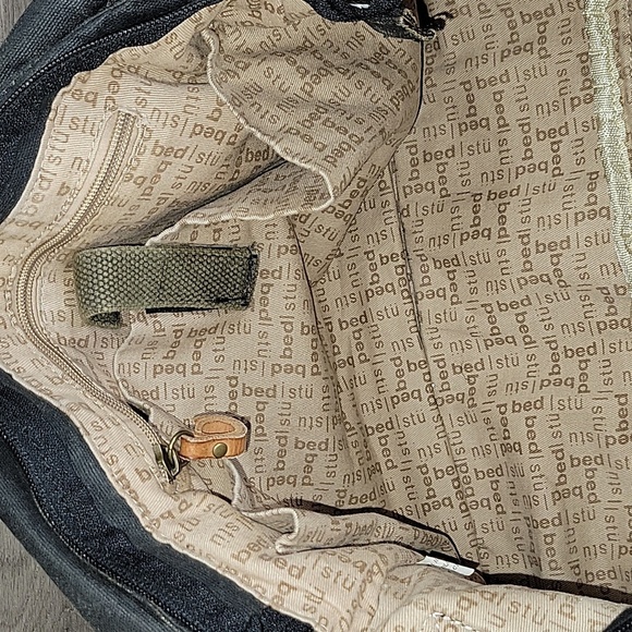 Bed Stu Waxed Canvas Leather Hawkeye Messenger Shoulder Bag - Picture 14 of 15